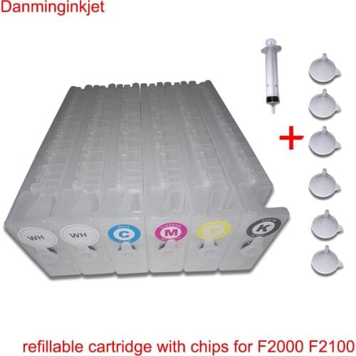 T7251-T7254 T725A empty refillable cartridge with replacement chips for epson surecolor F2000 F2100 printer