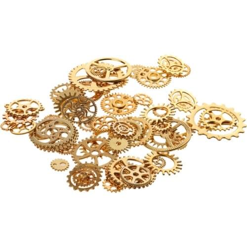 100g Mixed Steampunk Wheel Gear Charms Pendant Jewelry Making Jewelry Fashion