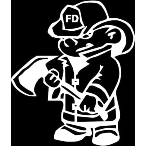 11.5*13.5CM Fun FIREFIGHTER Occupation Vinyl Car Window Sticker Decal Black/Silver Car-styling Accessories S8-1359