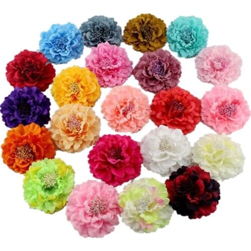 11CM DIY hat flower headdress accessories Beach skirt seaside flowers Simulation big Peony flower clothing accessories