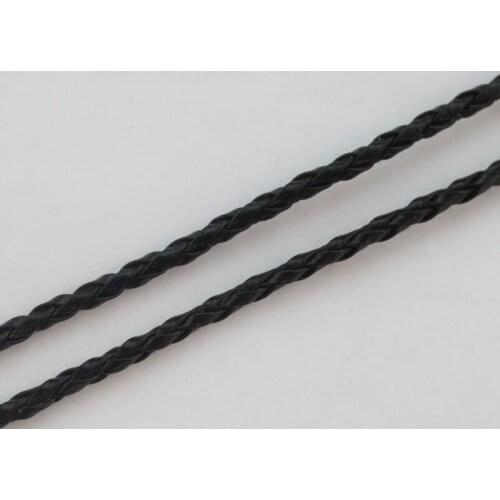 20 Meters of black artifical leather cord 3mm #22955
