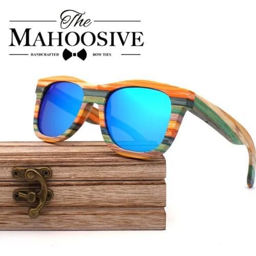2020 Mens Sunglasses Polarized Bamboo Wood Mirror Lens Sun Glasses Women Brand Design Colorful Shades Handmade