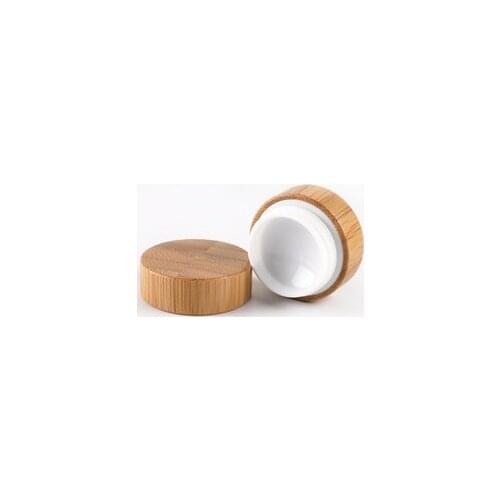 5/10ML Natural Bamboo Bottle Cream Jar Nail Art Mask Cream Refillable Empty Cosmetic Makeup Storage Box Container Bottle