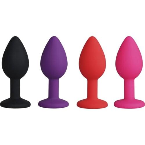 Smooth Silicone Butt Plug With Crystal Intimate Goods Anal Plug No Vibrator Sex Toys For Women Couples Anal Toys