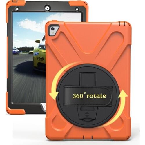 Case For ipad Pro 9.7 inch 2016 Heavy Duty Rugged Protection Cover with Kickstand Hand+Neck Strap