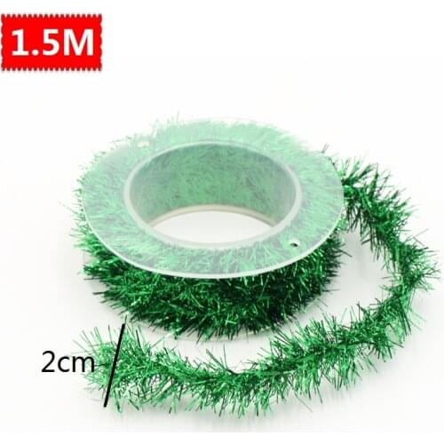 2M Christmas Eve Decoration Bar Tops Ribbon Garland Christmas Tree Ornaments Home Decor Party Christmas Wedding Decoration Prop
