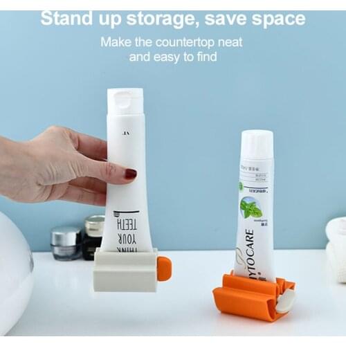Toothpaste Squeezer Dispenser Toothpaste Clip Facial Cleanser Press Artifact Rolling Bathroom Supply Tooth Cleaning Tool