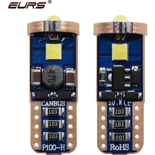 EURS 2PCS T10 W5W High Quality 3030 3 LED Car Parking Light Canbus No Error Auto Reading Dome Lamp Wedge Tail Side Bulbs 12V 24V