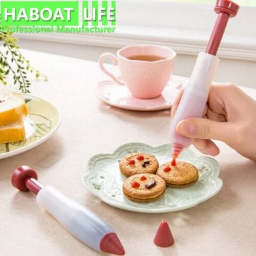 Cake Tools Dessert Pastry Cream Chocolate Decorating Syringe Silicone Paint Pen Cake Cookie Ice Cream Decorating Pens G