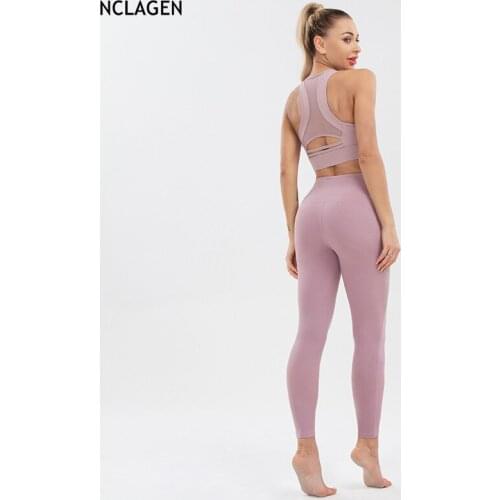 2pcs Yoga Bra Pants Set Sports Running Active Wear Fitness Suit Vest Female High Elastic Gym Leggings Top Women Tights Sportwear
