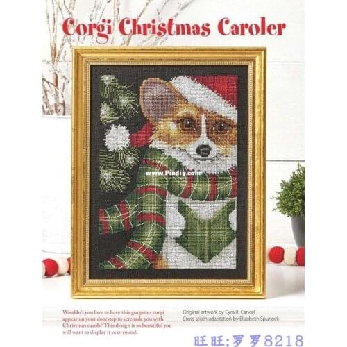 Top Manufacturer Embroidery Puppy Counted Cross Stitch Christmas Patterns with 100% Cotton Floss & Free Shipping for Wall Decor