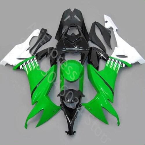 New ABS Fairing For KAWASAKI ZX 10R 08-10 NINJA ZX-10R 08 09 10 Green black white ZX10R 2008 2009 2010 Fairing