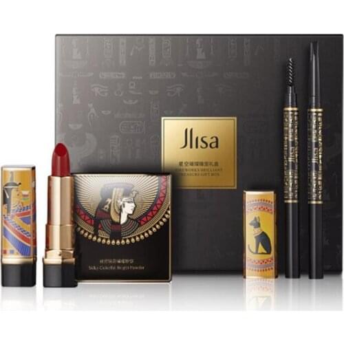 New Women Brand Makeup Set,Fashion Cosmetics Kit,Anti-wrinkle Powder,WaterProof Magic Eyebrow Pen,Charming Moisturizer Lipstick