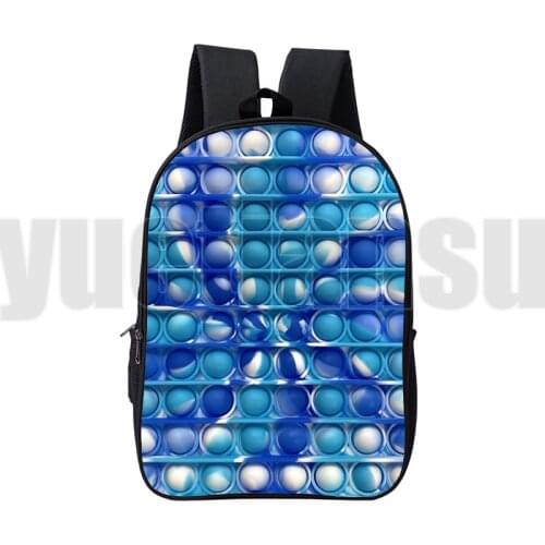 POP It Backpacks Kids Anime Rainbow Pop Fidget Schoolbag Back To School 16 Inch 3D Family Games Bag Teens Mochilas Para Mujer