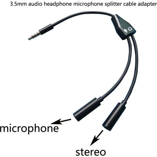 25cm Jack 3.5mm Headphone Splitter Adapter 1 male to 2 female Y Extension Audio Cable free shipping