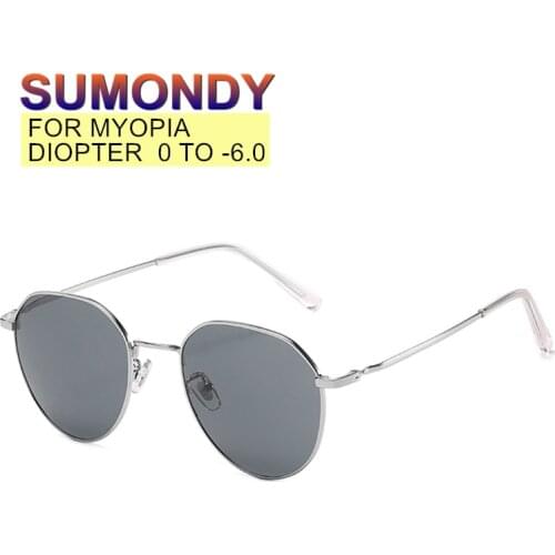 SUMONDY UV400 or Polarized Myopia Sunglasses Men Women Nearsighted Prescription Glasses Fashion Sun Glasses With Diopter SU02