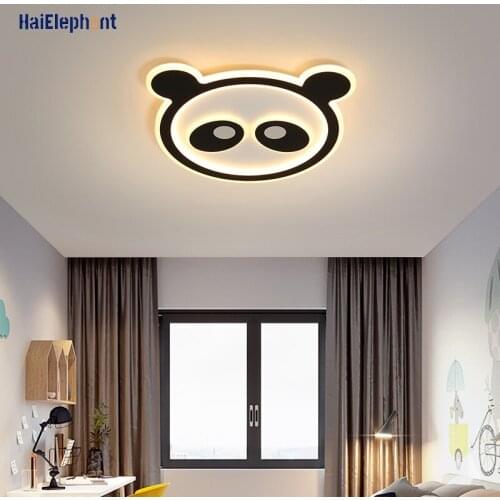 Modern Cartoon Panda LED Chandelier Lights For Bedroom Dining Living Room Childrens Room Lamps Home Decor Lighting Fixtures