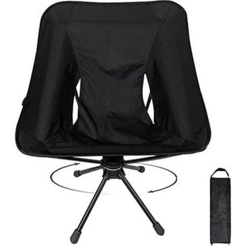 Camping Chairs Portable Foldable Lightweight Compact Outdoor Beach Chair 360 Degree Rotatable Aluminum Alloy Folding Chair