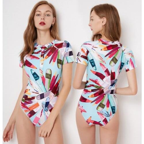 Tankini Women Surf Diving Shirt Swimming Clothes Swim Leggings Womens Swimwear 2019 One Piece Surfing Rushguard Short Long