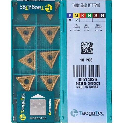 TNMG160404-MT TT5100 100% Original TAEGUTEC carbide insert with the best quality 10pcs/lot free shipping