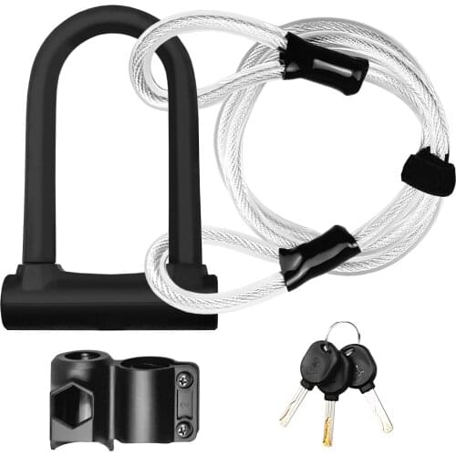 Waterproof Bicycle Anti-theft Strong Stainless Steel MTB Road Bike Vehicle U Lock Cycling Accessories Heavy Duty Motorcycle Lock