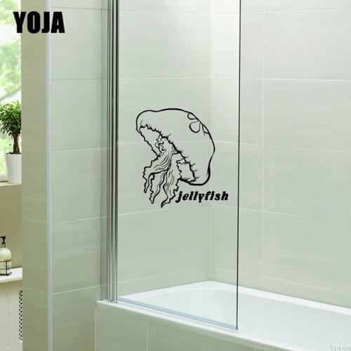 YOJA 24x20CM Beautiful Jellyfish Decals Bathroom Decoration Home Wall Sticker G2-0451