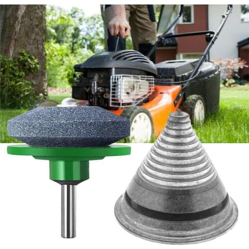Sharpening Drill Lawnmower 50×47mm Faster Blade Sharpener Grinding Garden Tools Rotary Garden Lawn Mower Parts
