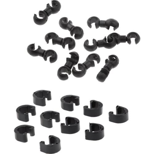 20Pcs MTB Bike Frame C-Clips Buckle Rotating S-Hook Clips for Brake Cable Housing Hose Tube