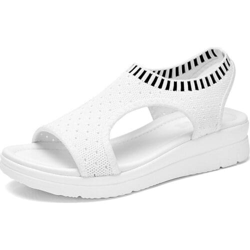 Plus size 35-45 Women Sandals Summer Shoes Woman Light Wedge Sandals Platform Ladies Slip-on Flat Sandal Women Sandalias XKD4331
