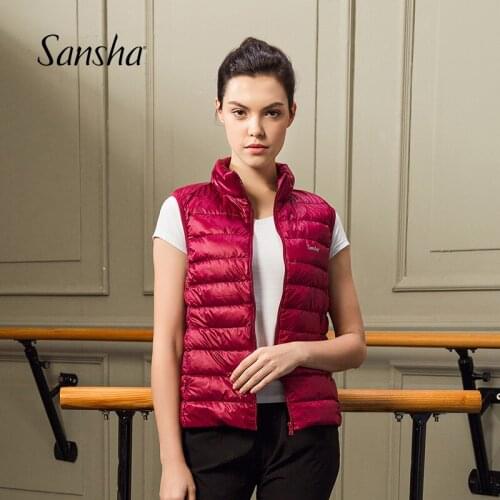 Sansha Women Sleeveless Down Vest Coat Winter Warm Tops Ballet Dancewear Female Fashion Casual Outerwear 80AI0002N