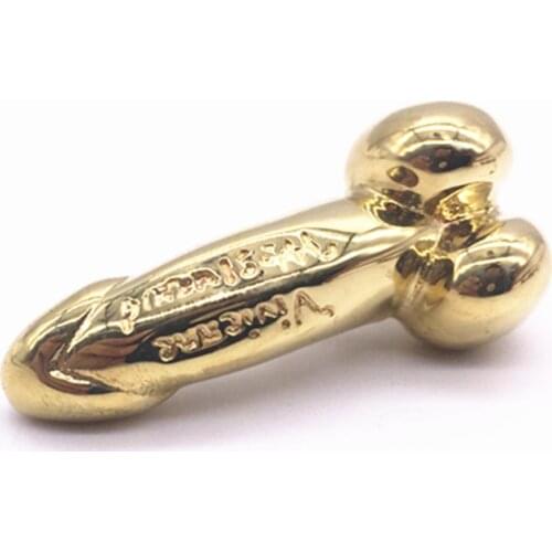 1PC Funny Mini Man Penis Brass Beads Creative Fun EDC Pendant Adult Toy Car Key Keychain Pendant Knife Lanyard Rope Cord Pendant