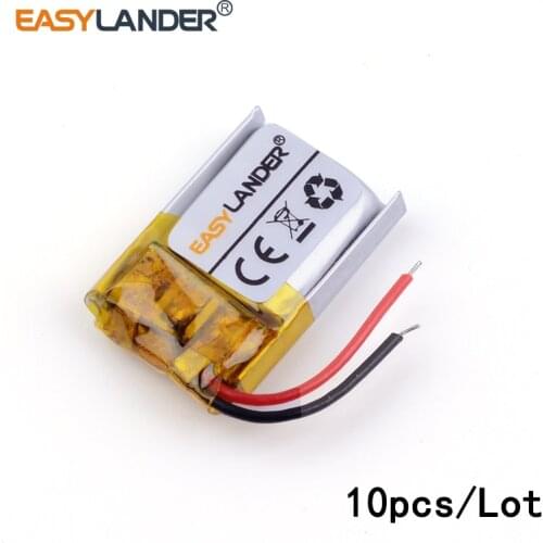 10pcs/Lot 3.7v lithium Li ion polymer rechargeable battery 251214 30mAh with Protection Board For Bluetooth Digital Products