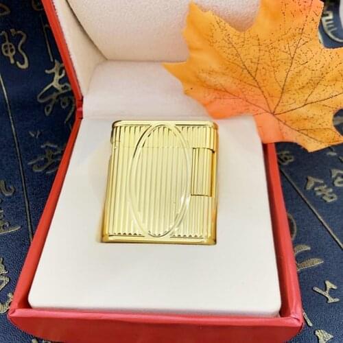 100% new vintage dupont gas lighter gas cigarette lighter polished jet gasoline flint lighter metal gas lighter