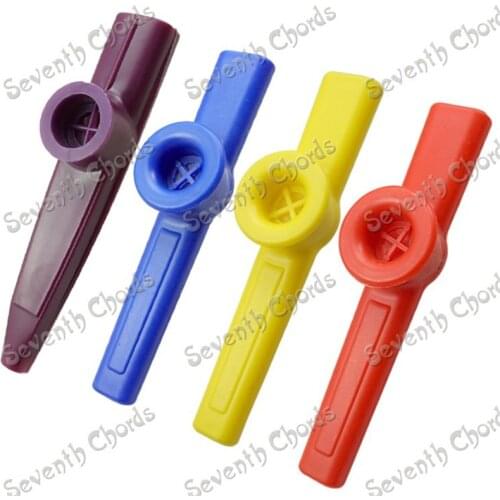 12Pcs Plastic kazoo card Ukulele guitar accompaniment mouth flute harmonica Guitar Accessories parts