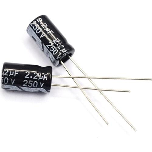 20PCS/LOT Electrolytic Capacitor 250V/2.2UF 250V 2.2UF 6*11 2.2UF 250V