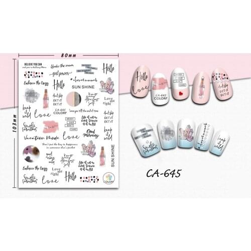 3D Nail Sticker Personality Letter Stripe Stickers for Nails Manicure Sticker Decals Decoration Nail Art Sticker Accessories