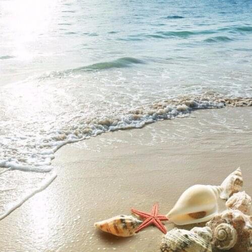 Beibehang 3d flooring bathroom mural HD Ocean Beach Shell Starfish non-slip waterproof thickened self-adhesive 3d wallpaper