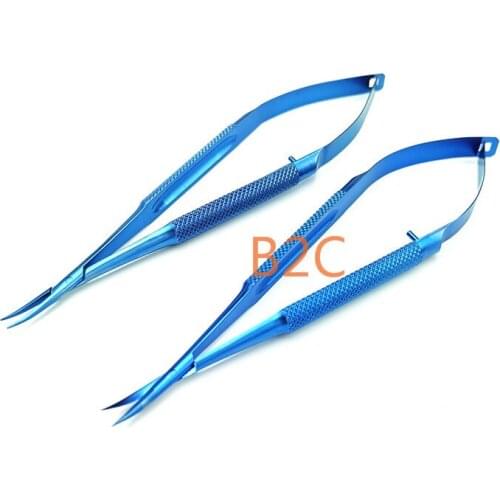 4pcs/set Veterinary Ophthalmic Tweezer 14cm Titanium Scissors Needle Holder Forceps Eye Instrument