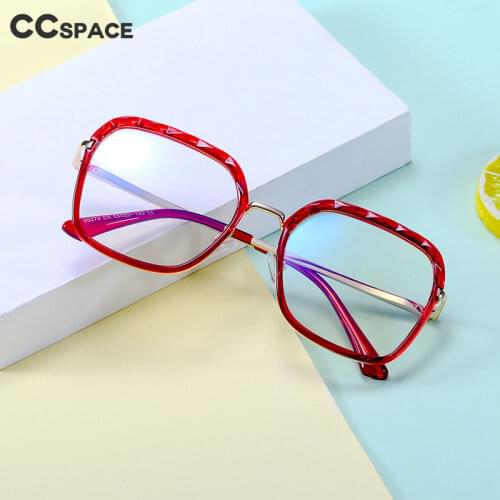 48246 Oversized Square Anti Blue Glasses Frames Men Women Optical Fashion Computer Glasses