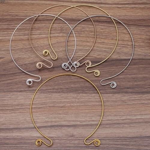 5pcs 180x2.5mm Metal Copper Choker Collar Base Settings Neck Strap Necklace DIY Handmade Accessories For Jewelry Making