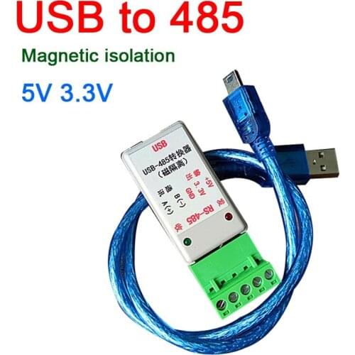 Magnetic isolation USB to RS485 Converter Adapter ch340T Chip USB/485 conversion LED Indicator surge protection 5V 3.3V dc