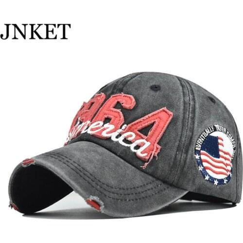 Fashion Embroidery Unisex Baseball Cap Washed Fabric Snapbacks Hats Hip Hop Cap Outdoor Sports Cap Sunhat Worn-out Style Gorras