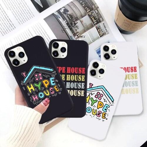 JAMULAR Fashion Hype House Case for iPhone X XR XS 11 Pro MAX 7 8 6 6S Plus 9 SE2020 Soft Shell Silicone Matte Phone Back Cover