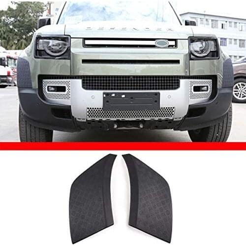 Black ABS Chrome Front Bumper Plate Protection Frame for Land Rover Defender 110 2020 2021 Car Accessories