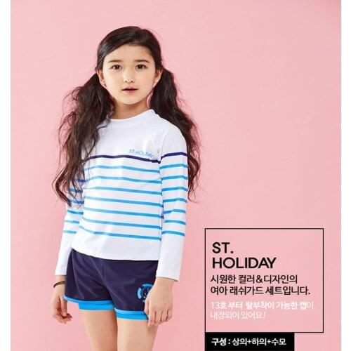 Children 2 Pcs Swimsuit Kids Baby Girls Swimwear Boys Long Sleeve Surfing Wear Bathing Suit Baby Sandy Rash Guard Shorts 5-16Y