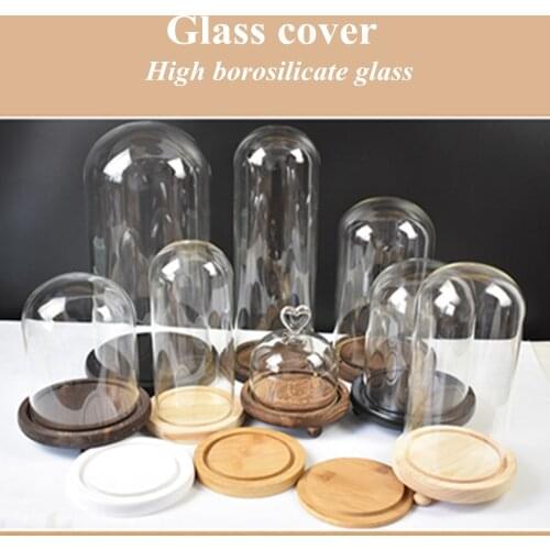 DIY empty snow globe Factory direct custom immortal flower glass cover creative crafts decoration transparent glass vase 9cm