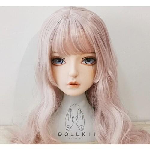 DOLLKII-Z) Top Quality Handmade Female Girl Resin Half Head Cosplay Japanese Role Play BJD Kigurumi Mask Crossdresser Doll Mask
