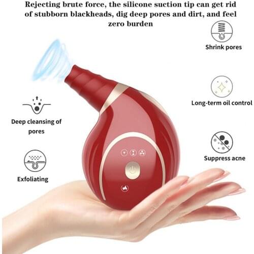 Electric Conch Shape Blackhead Remover Cleaning Horny Mini Facial Skin Blemish Pore Clean Comedone Extractor for Home Use