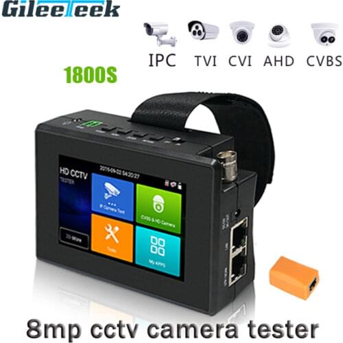 IPC-1800ADH PLUS WANGLU CCTV Tester 4inch Touch Screen Create Report Testing 8MP CVI/TVI/AHD Camera IP POE Monitor Tester LAN