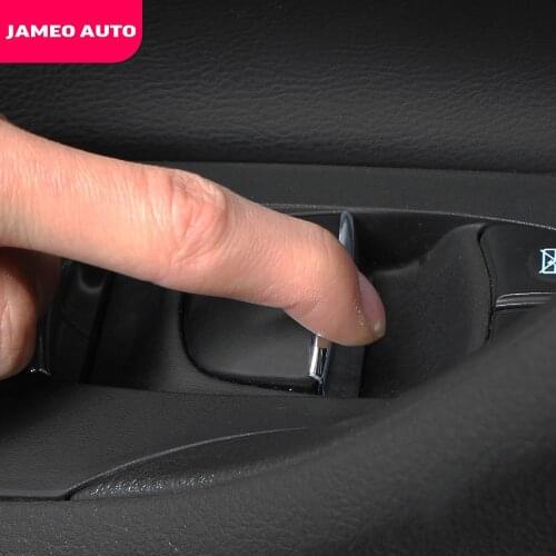 Jameo Auto 7Pcs/Set ABS Chrome Interior Door Windows Control Panel Knob Cover Trim for Nissan Rogue 2014 - 2021 Auto Parts